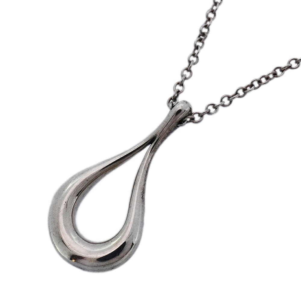 Tiffany CO Open Teardrop Necklace Sterling Silver
